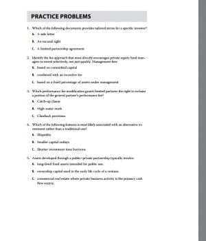 2024 CFA Livello 1 EOC Domande del Curriculum