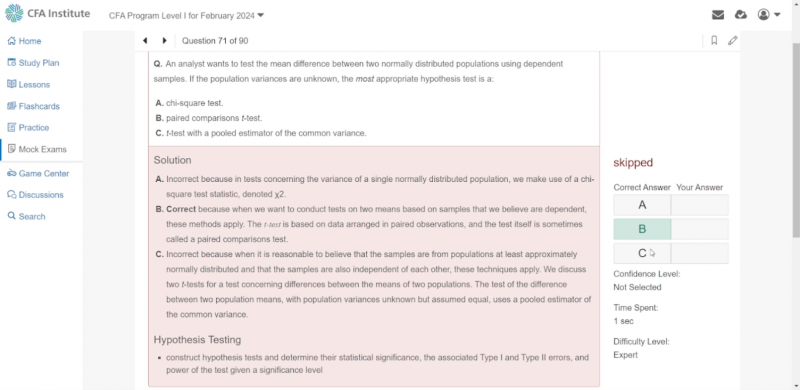 CFA 2024 Level 1 Mock Exam
