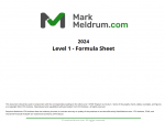 CFA Level 1 2024 Formula Sheet Mark Meldrum