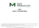 CFA Niveau 1 2024 Formuleblad Mark Meldrum