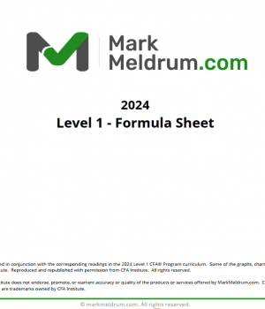 Hoja de fórmulas CFA Nivel 1 2024 Mark Meldrum