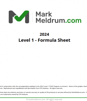 CFA Level 1 2024 Formula Sheet Mark Meldrum