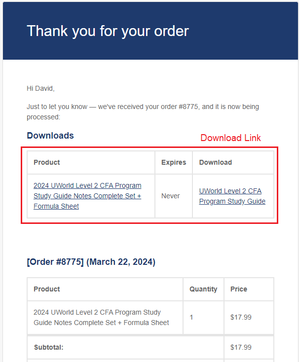 Email sent to you with your file download links