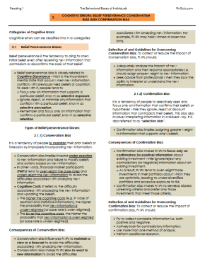 FinQuiz CFA Livello 3 2023 Note