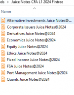 Sap Notities CFA niveau I 2024 Fintree