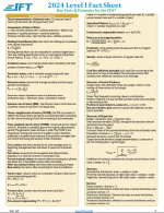 IFT CFA Level I Facts and Formula Sheet 2024