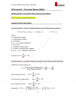 CFA 2 级公式表 2024