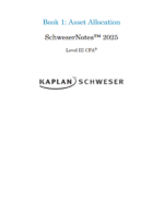 CFA Level 3 2025 Schweser Notes 私人市場