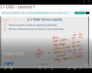 CFA Niveau 1 IFT 2024 Vidéos de Cours