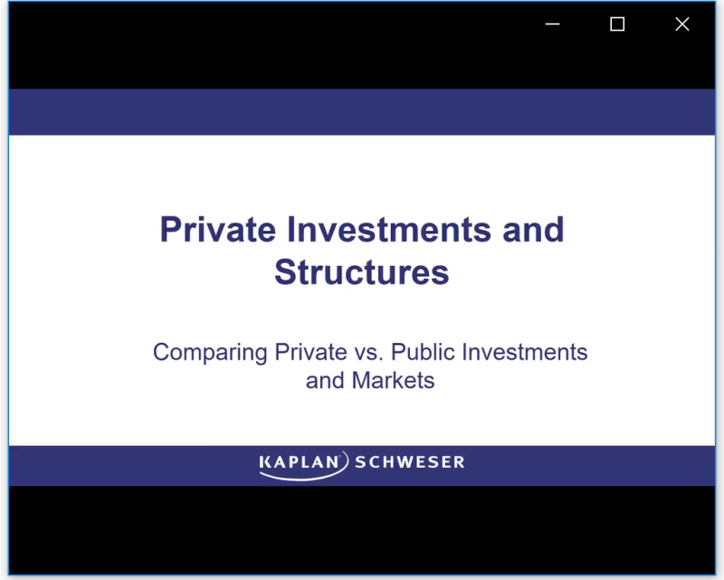 private_market_cover 2025 CFA Schweser Videoları Seviye 3 + Çalışma Kitabı Özel Pazar Yolu