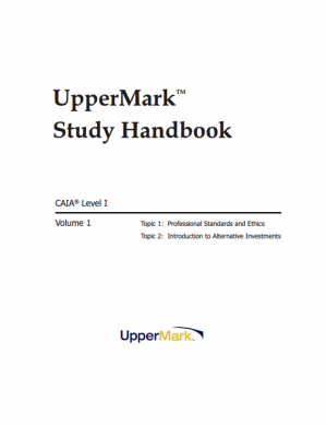 CAIA 2025 Nível 1 UpperMark Study Handbooks + Formula Sheet