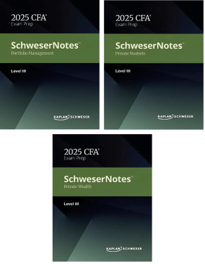Appunti CFA 2025 Schweser Livello 3 Set completo Tutti e 3 i percorsi