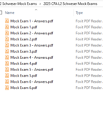 CFA 2025 Schweser Mock Exams Level 2