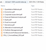 CFA 2025 Level 1 UWorld Study Guide with Formula Sheet