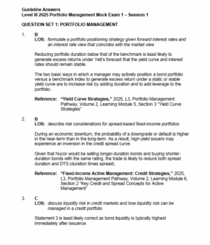 CFA Level 3 Official Mock Exams from 2020 to 2025 with Answers