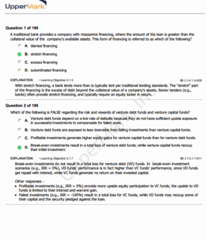 CAIA 2025 UpperMark Mock Exams Level 1