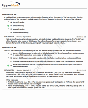 CAIA 2025 UpperMark Mock Exams Nível 1