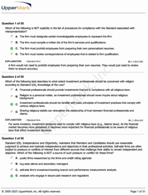 CAIA 2025 UpperMark Question Bank Nível 1