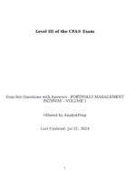 CFA 2025 AnalystPrep Essays Level 3 All Pathways