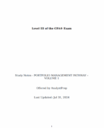 CFA 2025 AnalystPrep Study Notes with Formula Sheet Level 3 All Pathways
