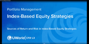 CFA 2025 UWorld 視訊講座第 3 級投資組合管理途徑