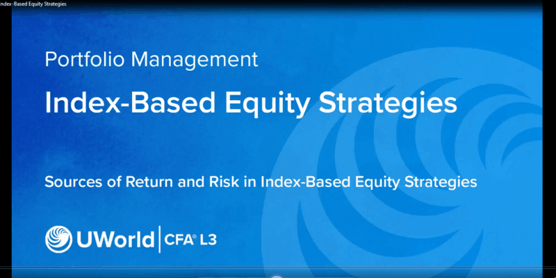 CFA 2025 UWorld Video Lectures Level 3 Portfolio Management Pathway