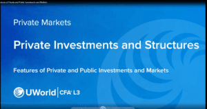 CFA 2025 UWorld 視訊講座 Level 3 Private Markets Pathway