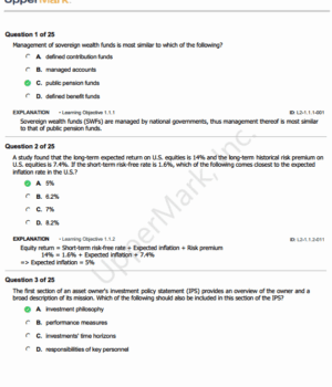 CAIA 2025 Level 2 UpperMark Question Bank, CRQ and Essay Questions