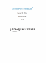 CFA 2026 Schweser Secret Sauce Level 3 Private Wealth