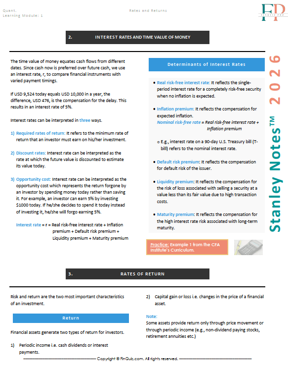 CFA 2026 Level 1 Finquiz Stanley Notes CFA 2026 Level 1 Finquiz Stanley Notes