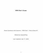FRM 2025 AnalystPrep Mock exams Part 1