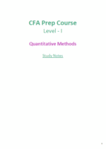 CFA 2026 Level 1 QuintEdge Study Notes and Formula Sheet