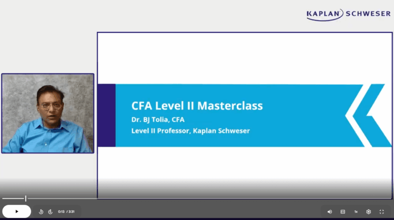 CFA 2026 Level 2 Schweser Masterclass Videos with Workbook