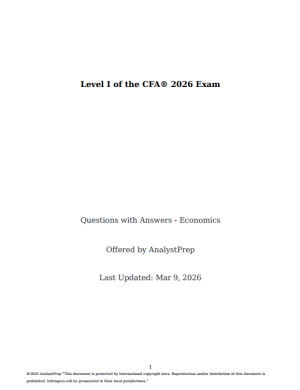 CFA 2026 Level 1 AnalystPrep Question Bank