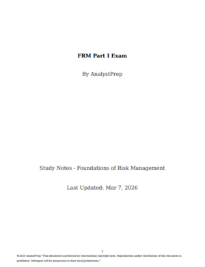 FRM 2026 Part 1 - AnalystPrep Study Notes