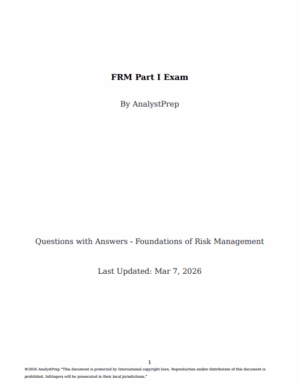 FRM 2026 Part 1 - AnalystPrep Question Bank
