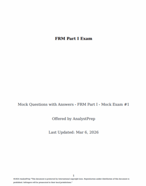 FRM 2026 Part 1 – AnalystPrep Mock Exam