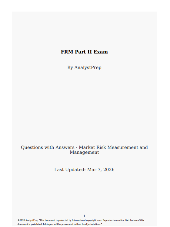 FRM AnalystPrep 2026 Part 2_qbank FRM 2026 Part 2 – AnalystPrep Question Bank