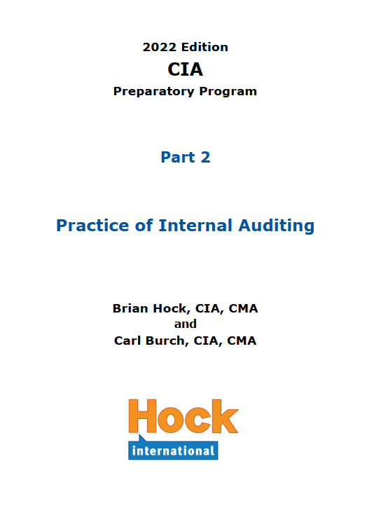 Hock CIA 2022 Part 2 Book + Slides