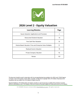 CFA 2026 Level 2 Mark Meldrum 筆記