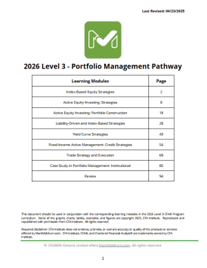 CFA 2026 Mark Meldrum Level 3 筆記 投資組合管理路徑