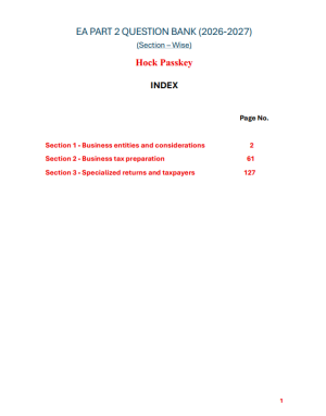 Hock EA Part 2 Question Bank 2026 – 2027