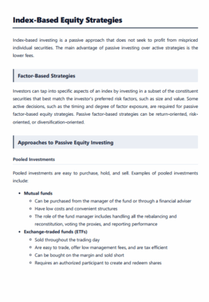 CFA 2027 Level 3 Salt Solutions Topic Review (Notes & Assignment) Portfolio Management Pathway