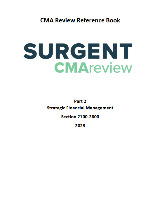 surgent cma part 2 textbook Surgent CMA Review Part 2 Book 2023 Book