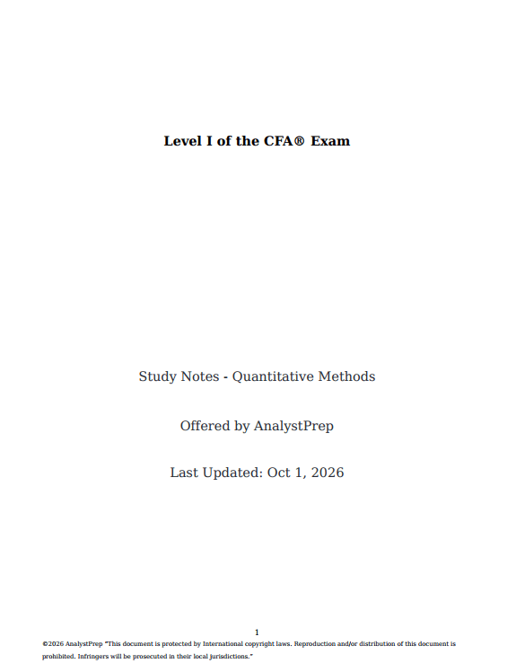 2027 CFA Level 1 AnalystPrep Study Notes + Formula Sheet