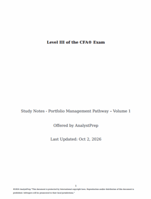 2027 CFA Level 3 AnalystPrep Study Notes + Formula Sheet Portfolio Management Pathway
